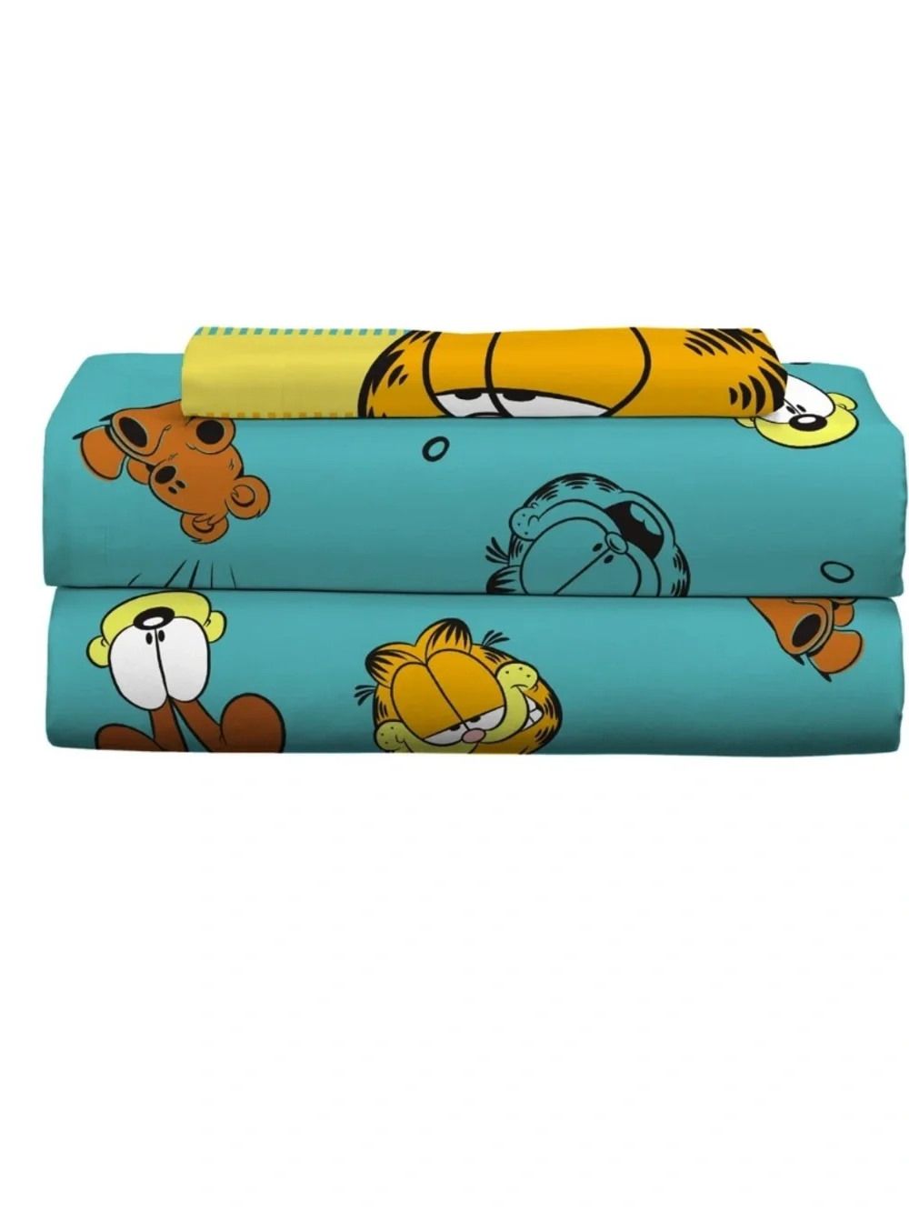 Garfield Kids 3 Piece Teal Blue Sheet Set, Twin multicolor